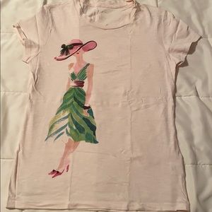 Banana Republic Light Pink Graphic Tee size small